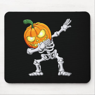 Halloween Boys Dabbing Skeleton Scary Pumpkin Jack Mouse Mat