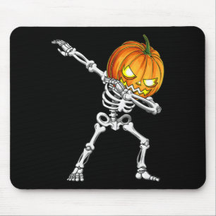 Halloween Boys Dabbing Skeleton Scary Pumpkin Jack Mouse Mat