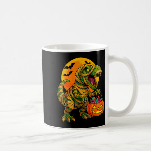 Halloween Boys Dinosaur Mummy T Rex Y Pumpkin Moon Coffee Mug