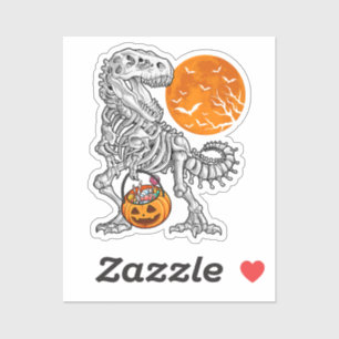 Halloween Boys Dinosaur Skeleton T rex Scary Pumpk
