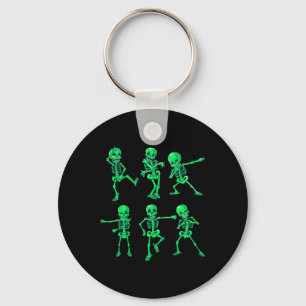 Halloween Boys Girls Kids Dancing Skeletons Dance  Key Ring