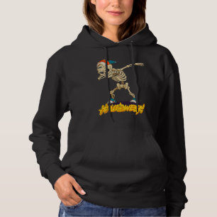 Halloween boys kids dabbing skeleton scary pumpkin hoodie