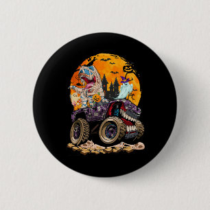 Halloween Boys Kids Dinosaur T rex Dino Pumpkins 6 Cm Round Badge