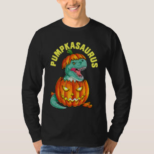 Halloween Boys Men Pumpkasaurus Dinosaur Pumpkin R T-Shirt