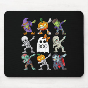 Halloween Boys Skeleton Zombie Pumpkin Unique Boo Mouse Mat