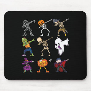 Halloween Boys Skeleton Zombie Scary Pumpkin Mummy Mouse Mat