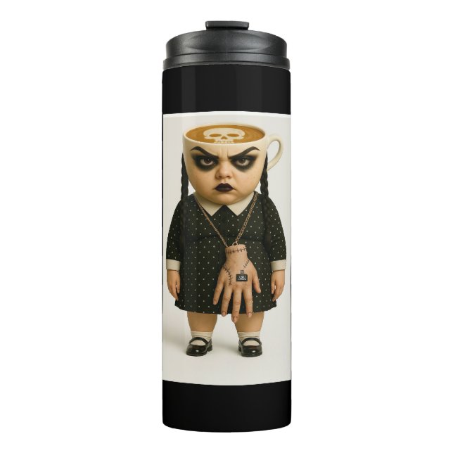 Halloween Brainrot Ballerina Capuccina t-shirt Thermal Tumbler (Front)