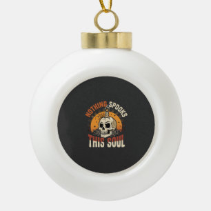 Halloween Brave Skeleton Night Ceramic Ball Christmas Ornament