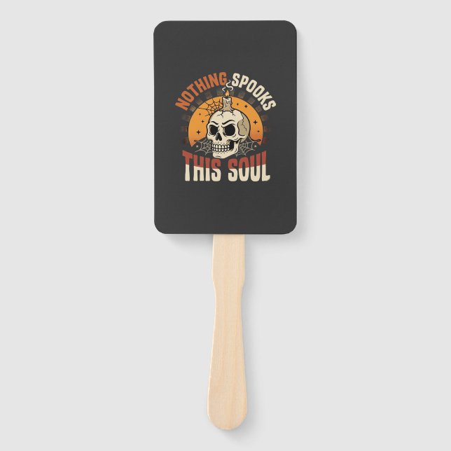 Halloween Brave Skeleton Night Hand Fan (Front)