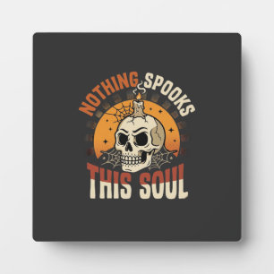 Halloween Brave Skeleton Night Plaque