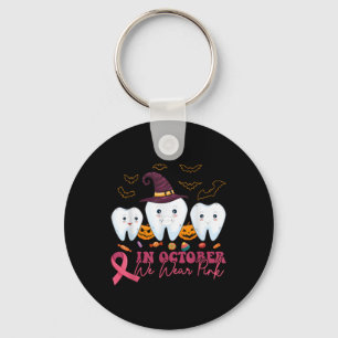 Halloween Breast Cancer Awareness _1  Key Ring