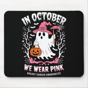 Halloween Breast Cancer Awareness Mouse Mat