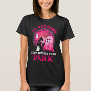 halloween breast cancer pink ghost T-Shirt