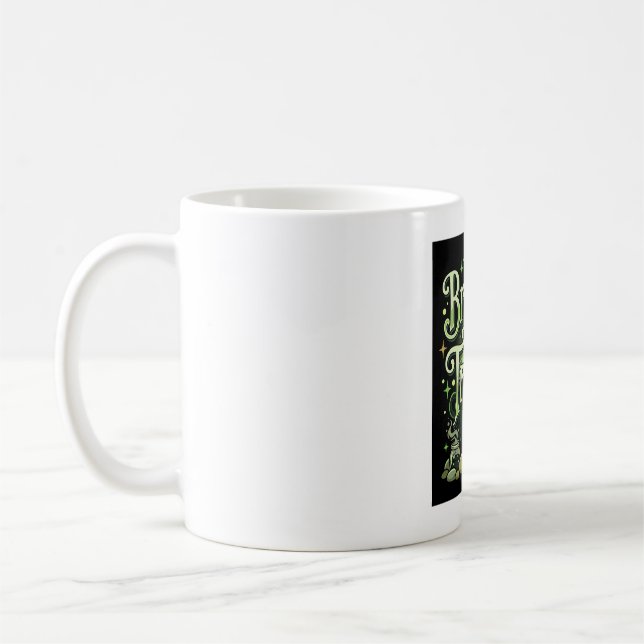Halloween Brewing Trouble Witch Cauldron Potion De Coffee Mug (Left)