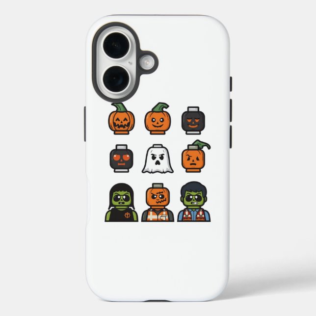Halloween Brick Head Monster for Kids Case-Mate iPhone Case (Back)
