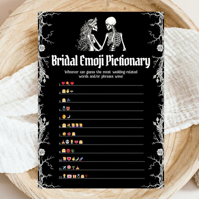 Halloween Bridal Shower Emoji Pictionary Game Invitation (Creator Uploaded)