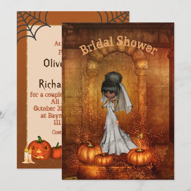 Halloween Bridal Shower Invitation (Front/Back)