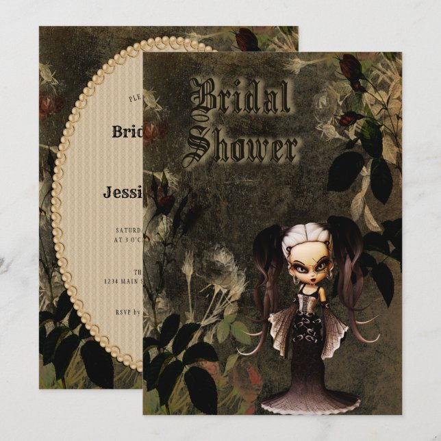 Halloween Bridal Shower Invitation (Front/Back)