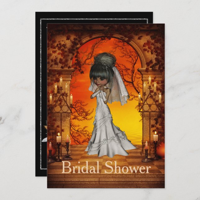 Halloween Bridal Shower Invitation (Front/Back)