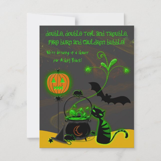 Halloween Bridal Shower Invitation (Front)