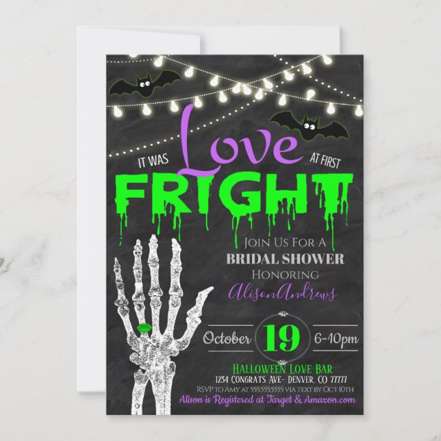 Halloween Bridal Shower Invitation (Front)