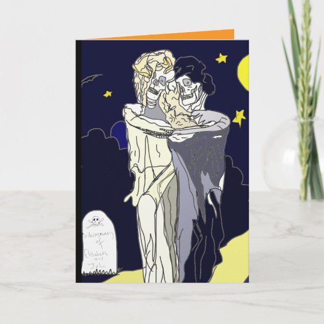 Halloween Bride and Groom Card (Front)