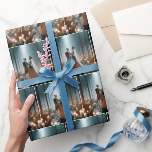 Halloween Bride and Groom Dancing Wrapping Paper