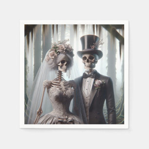 Halloween Bride And Groom Napkin