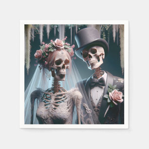 Halloween Bride And Groom Napkin