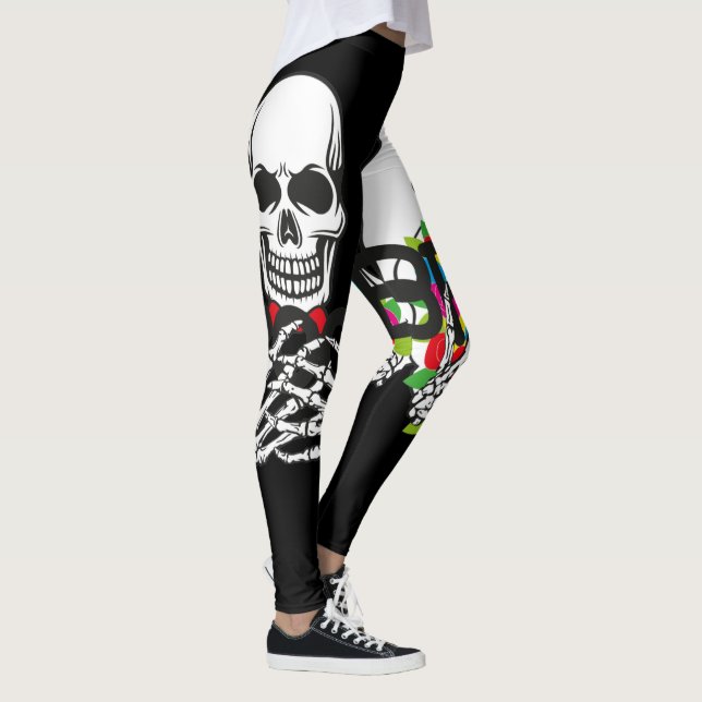halloween bride groom character leggings (Right)