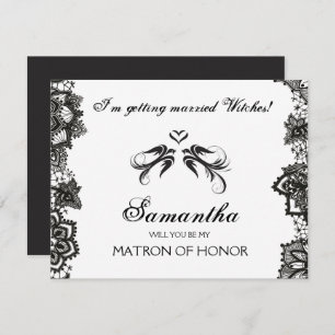 Halloween Bridesmaid Proposal Invite ~ GOTHIC