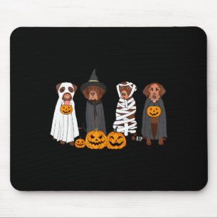 Halloween Brown Labrador Ghost Soky Chocolate Lab Mouse Mat