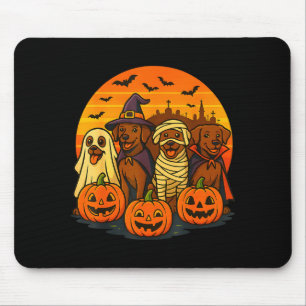 Halloween Brown Labrador Ghost Soky Chocolate Lab Mouse Mat