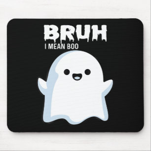 Halloween Bruh Ghost Boo Skull Pumpkin Boys Kids M Mouse Mat