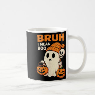Halloween Bruh Ghost Boo Skull Pumpkin Women Kids  Coffee Mug