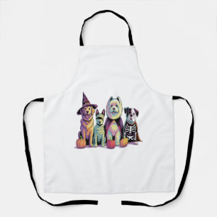 Halloween Brush Squad Dog Apron