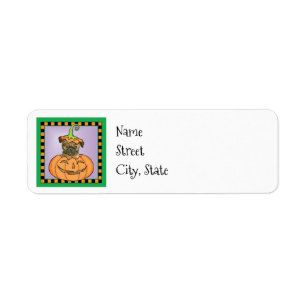 Halloween Brussels Griffon Label