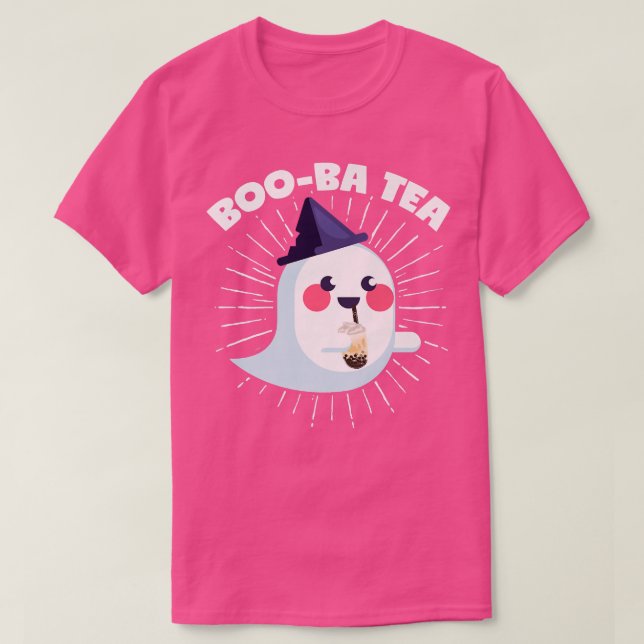 Halloween Bubble Tea Ghost Boo-Ba Tea Costume Prem T-Shirt (Design Front)