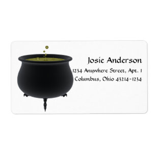 Halloween Bubbling Cauldron Address Labels 1