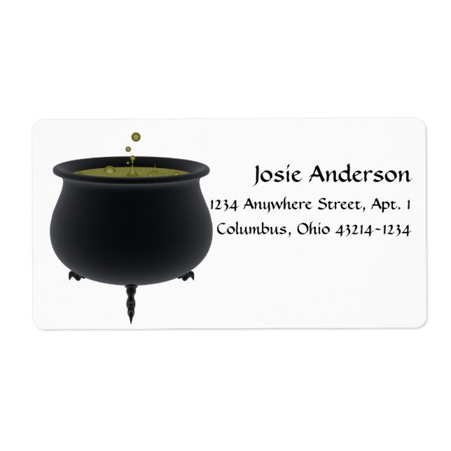 Halloween Bubbling Cauldron Address Labels 1 (Front)