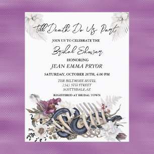 Halloween Budget Bridal Shower Floral  Invitation 