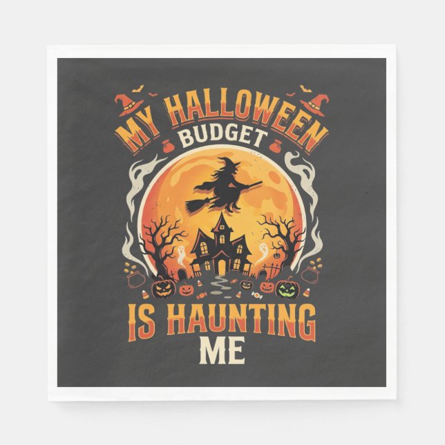 Halloween Budget Haunt Napkin (Front)