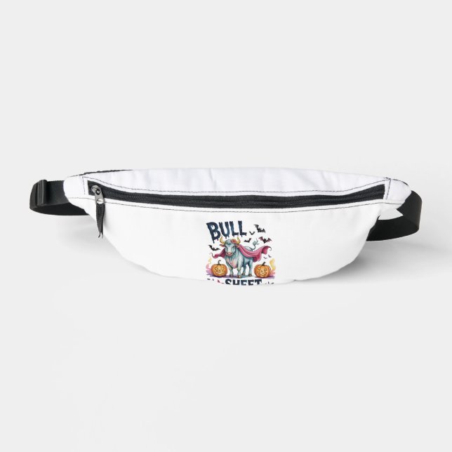 Halloween Bull Sheet,Funny Ghost Cow Bum Bags (Front)