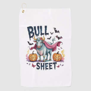 Halloween Bull Sheet,Funny Ghost Cow Golf Towel