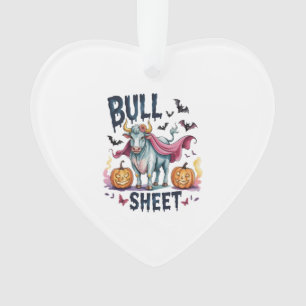 Halloween Bull Sheet,Funny Ghost Cow Ornament