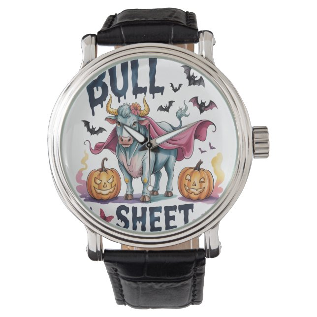Halloween Bull Sheet,Funny Ghost Cow Watch (Front)