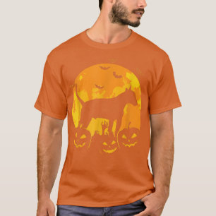 Halloween Bull Terrier Jack O Lantern Dog Pumpkin T-Shirt