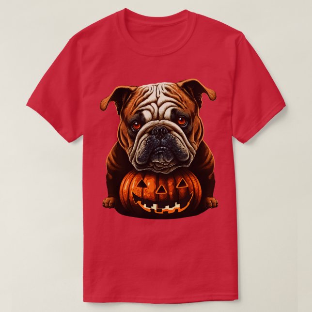 Halloween Bulldog 7 T-Shirt (Design Front)