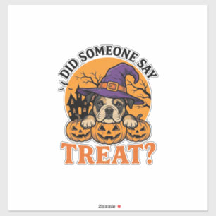 Halloween Bulldog Witch Dog Treat Vintage Shirt De
