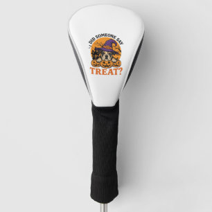 Halloween Bulldog Witch Dog Treat Vintage Shirt De Golf Head Cover